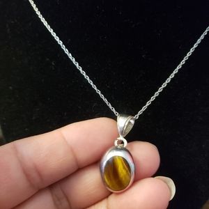 Tiger Eye necklace 925 SS